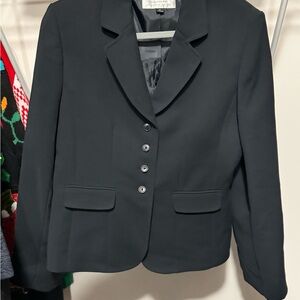 Tahari ASL Women's Black Tailored Notch-Lapel Blazer